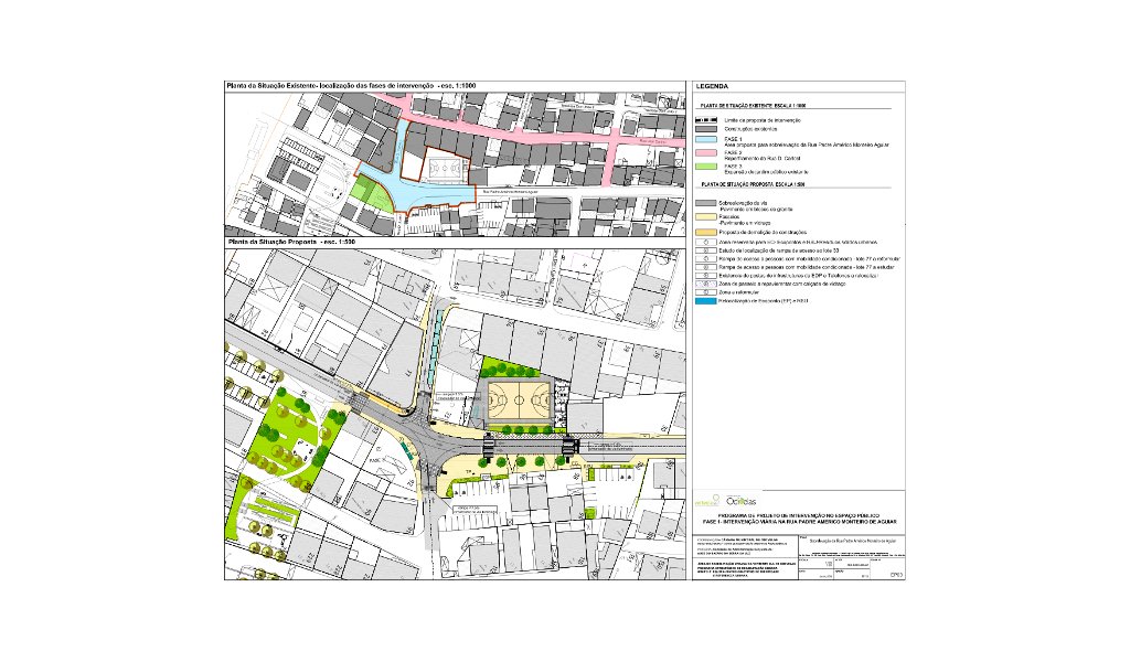 Bairro da Serra da Luz - Interven&ccedil;&atilde;o de Requalifica&ccedil;&atilde;o Vi&aacute;ria na Rua Padre Am&eacute;rico Monteiro de Aguiar Medidas de regula&ccedil;&atilde;o e acalmia de tr&aacute;fego rodovi&aacute;rio - Projeto